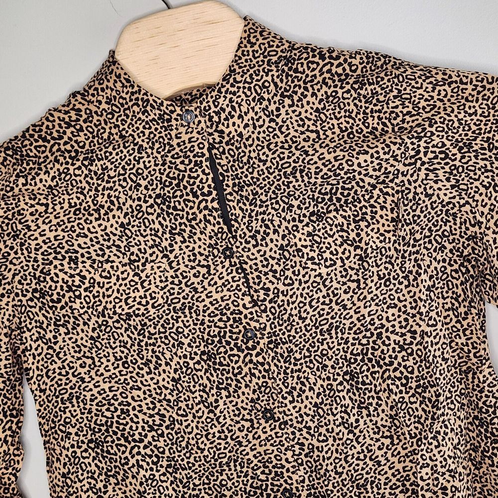 CHICO'S NWT $79 Women's Leopard Print Shirt Top‎ Size 0 US 4 / 6 Long Sleeve